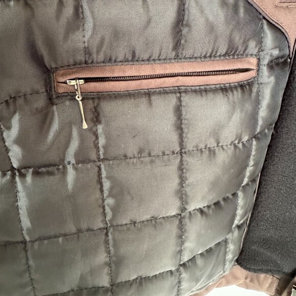 Vintage 90s Perry Ellis Portfolio Brown Double Collar Insulated  Coat Size XXL - Picture 13 of 16